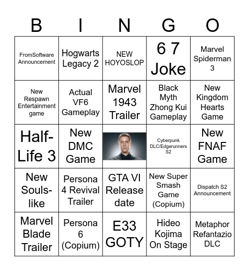 New Jersey TGA Bingo Card Bingo Card