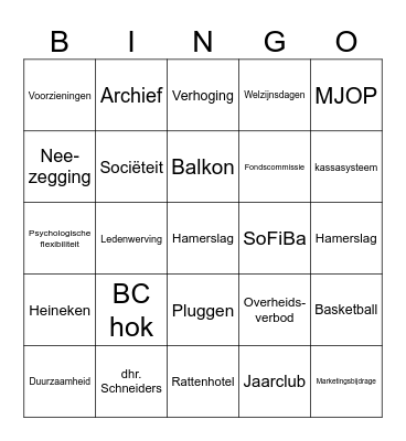 CC BINGO Card