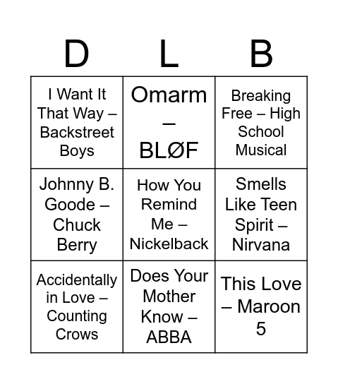 Dollars Live Bingo Card