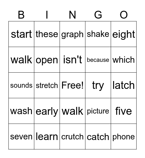 November 24 Bingo Card