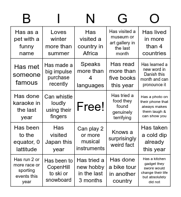 SG Bingo 2025 Bingo Card