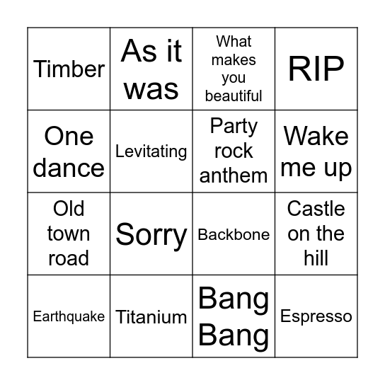 Bluebirds Bangers Bingo Round 3 2010-Present Bingo Card