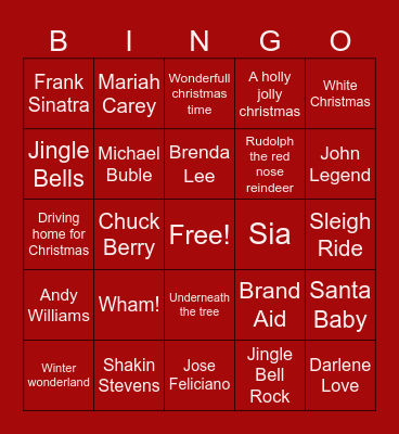 Song-Bingo Card