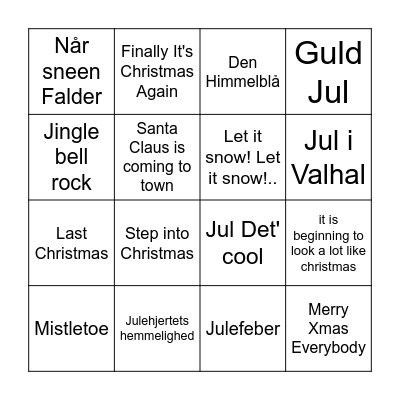 Jule Bingo Banko Bingo Card
