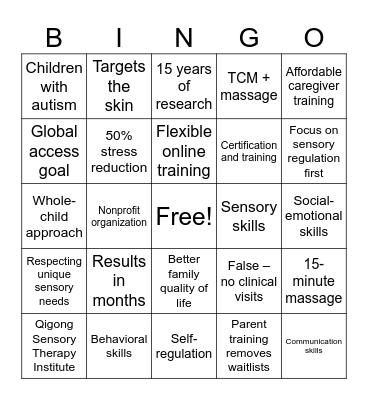 QSTI Bingo Card