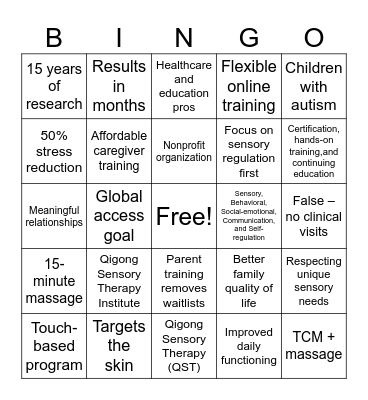 QSTI Bingo Card