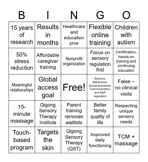 QSTI Bingo Card