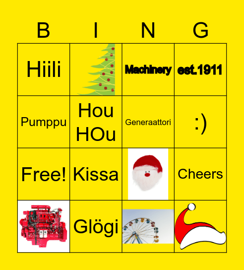 Machinery Bingo Card