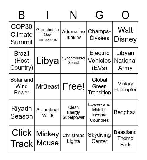 CNN 10 11/18/25 Bingo Card