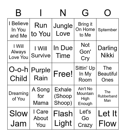 Movie Soundtracks Bingo Card
