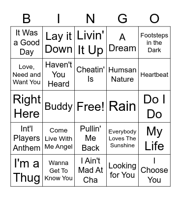 Original's vs Samples/Covers Bingo Card