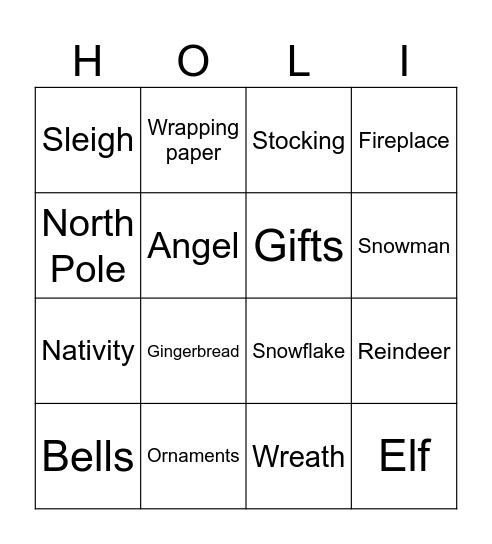 Christmas Bingo Card