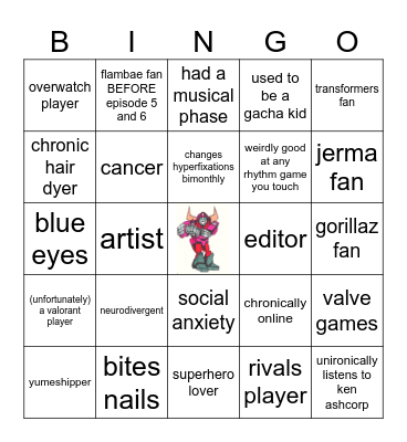 MAR BINGO ! Bingo Card