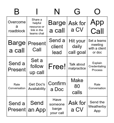 Call Blast Bingo! SC Bingo Card