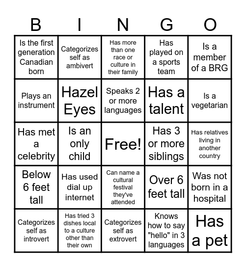 Team Ubuntu - DEI Bingo Card
