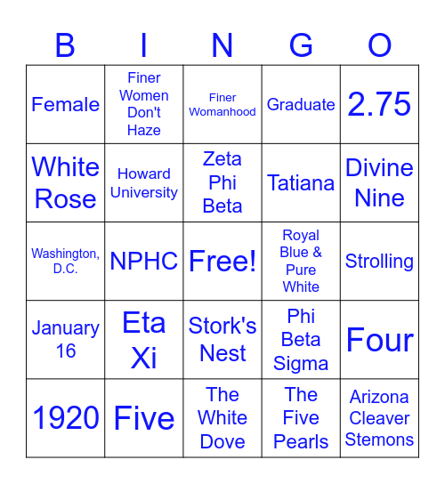 Bingo BonanZa! Bingo Card