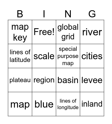 Unit 2 Social Studies Bingo Card
