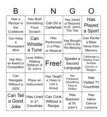 Tell Out My Soul Bingo Card