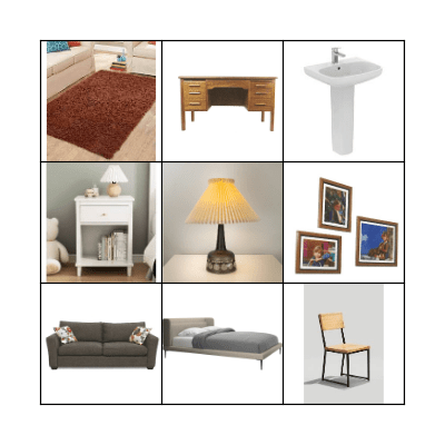 Furniture Bingo Card