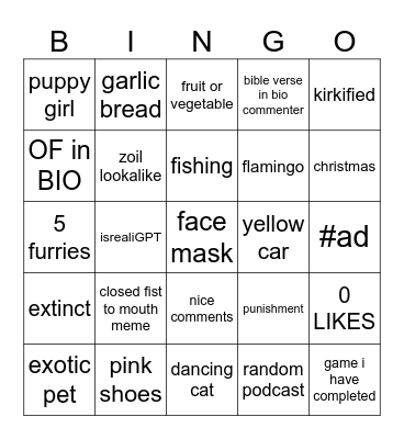 REEL BINGO Card