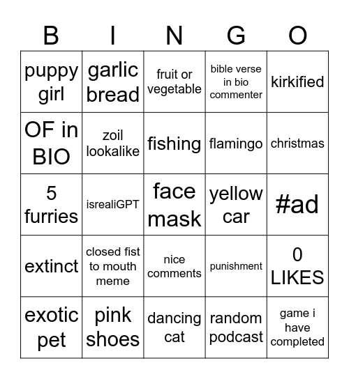 REEL BINGO Card