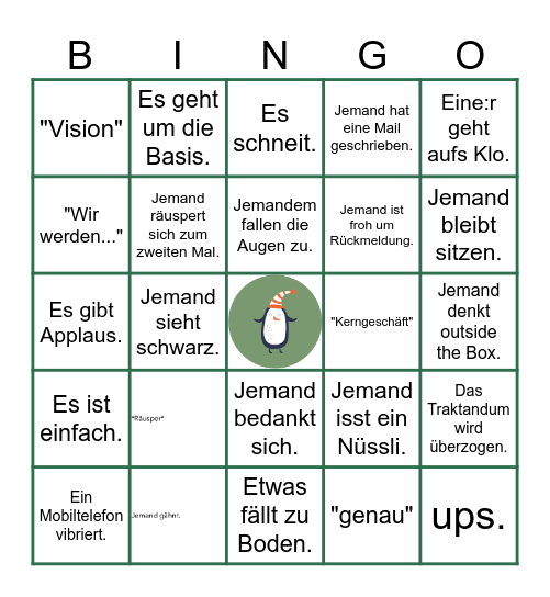 Xmas-Konvents-Bingo Card