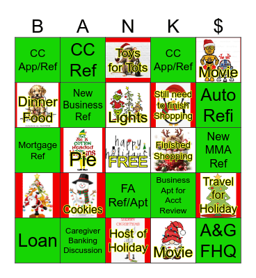 Holiday Convo's Scavenger-Bingo Card