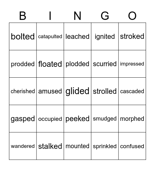 3 Sounds of -ed BINGO Card