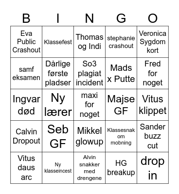 December Bingokort Bingo Card
