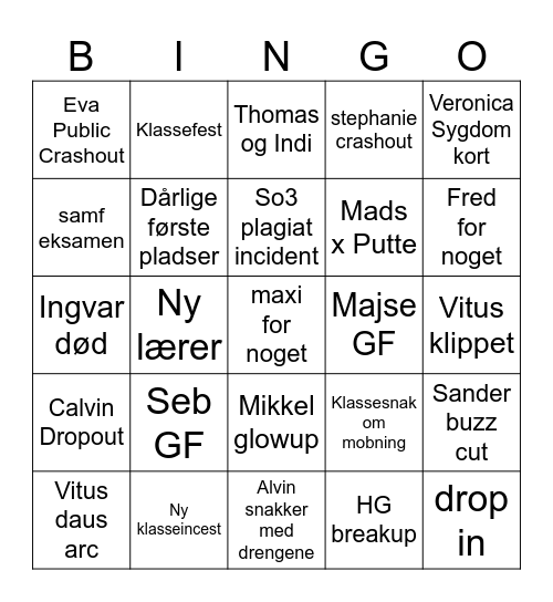December Bingokort Bingo Card