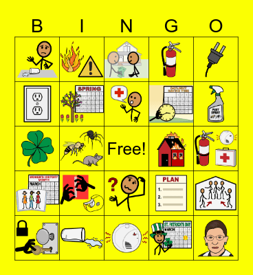 March Vocabulary Bingo Card