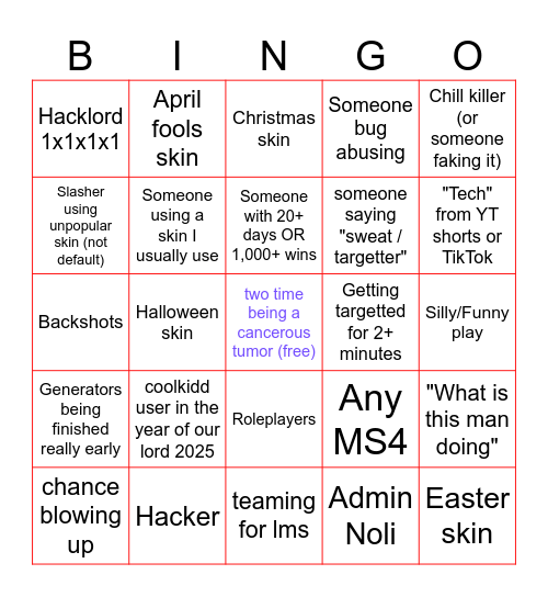 forshitken bingo board Bingo Card