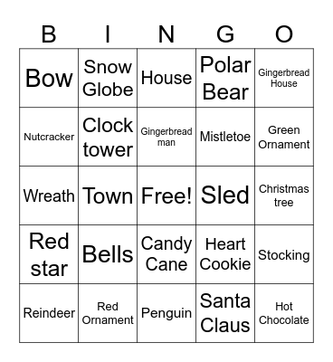 70 christmas Bingo Card