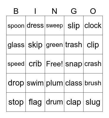 L-R-S BLENDS Bingo Card