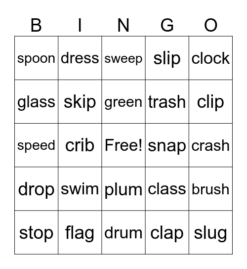 L-R-S BLENDS Bingo Card
