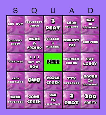 LEANGO (Lean Squad Edition) Bingo Card