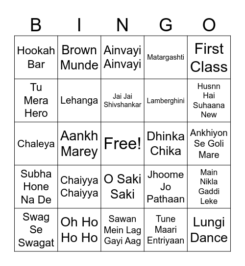 Bingo Card