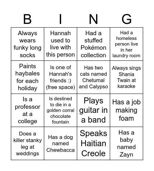 Friendsgiving Bing(o) Bingo Card