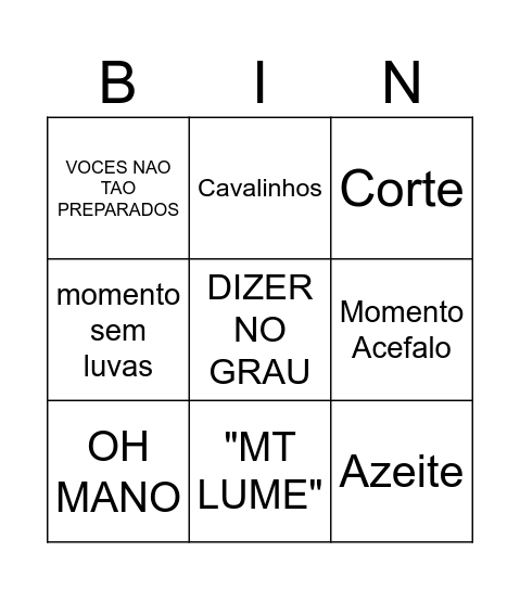 atrasadinho Bingo Card