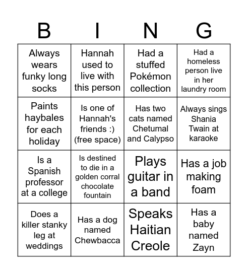 Friendsgiving Bing(o) Bingo Card