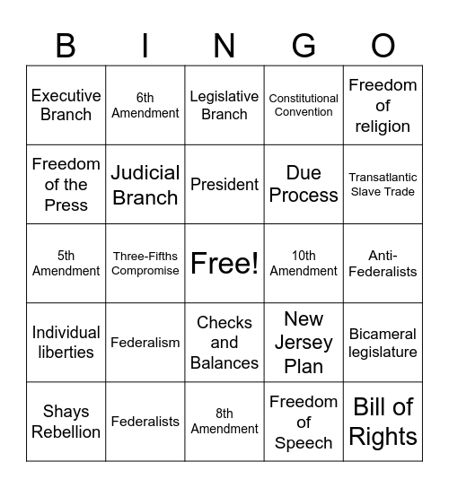 Spiral 3 Review Bingo Card