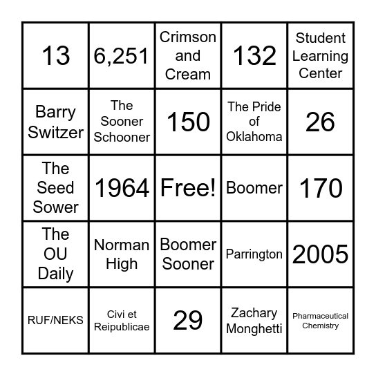 BOOMER BINGO! Bingo Card