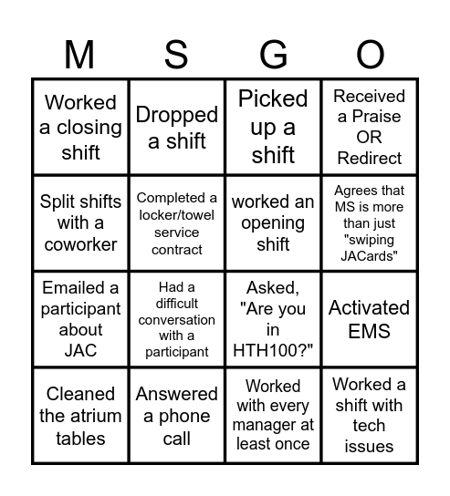 Bingo Card