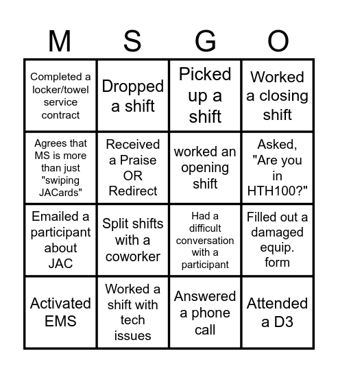 Bingo Card