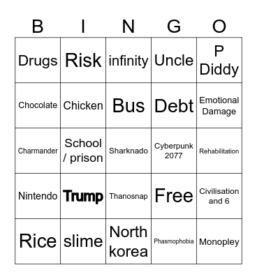 Lockout Bingo Card