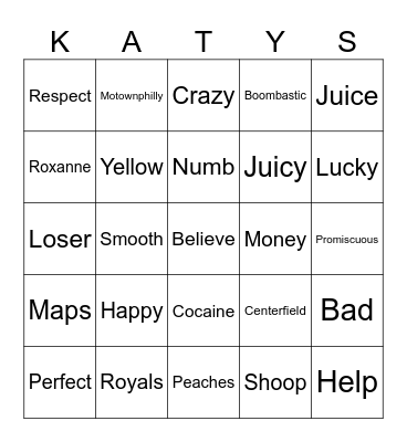 One Word Wonder Bingo Card