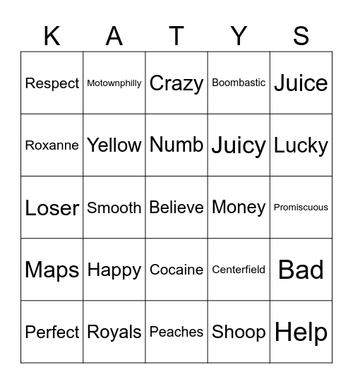 One Word Wonder Bingo Card