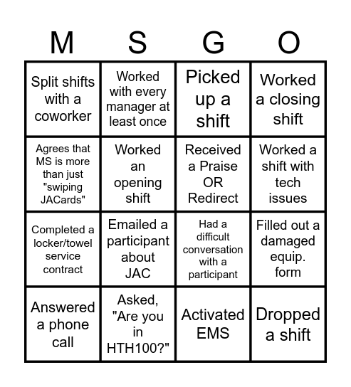 Bingo Card