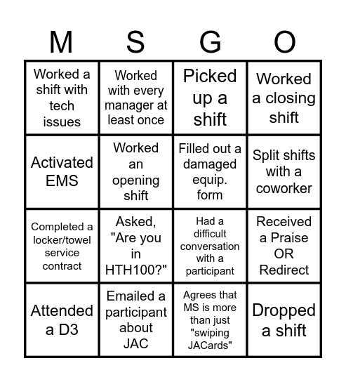 Bingo Card