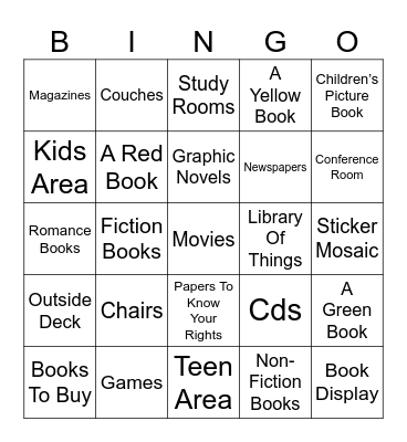 Library Bingo Card